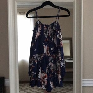 Off the shoulder floral romper